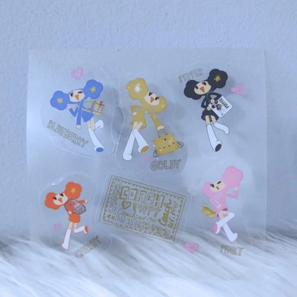 Coach Poppy-Chan RARE stationery set notecards stickers tin NWOT
